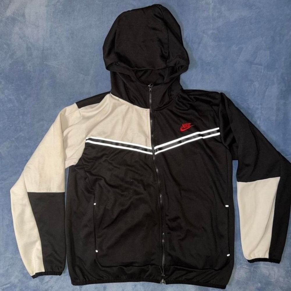 Vintage Nike black jacket with hood men Size L